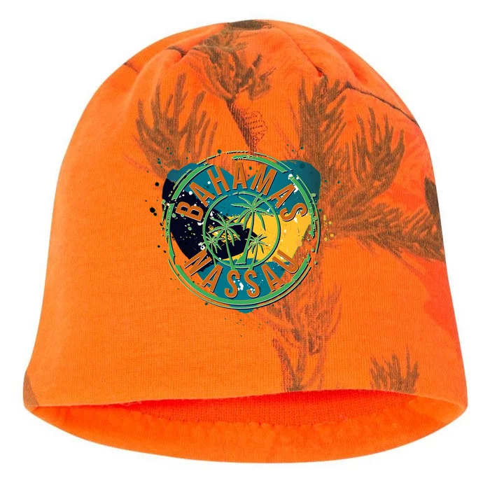 Bahamas Nassau Paint Stamp Emblem Kati - Camo Knit Beanie