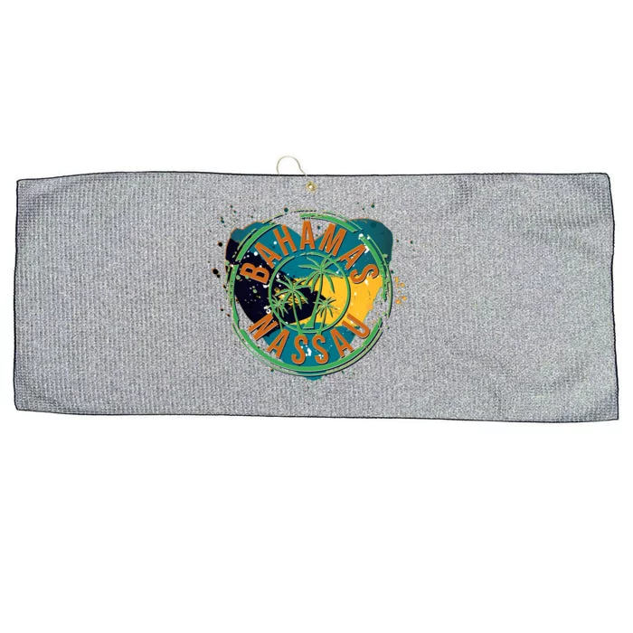 Bahamas Nassau Paint Stamp Emblem Large Microfiber Waffle Golf Towel