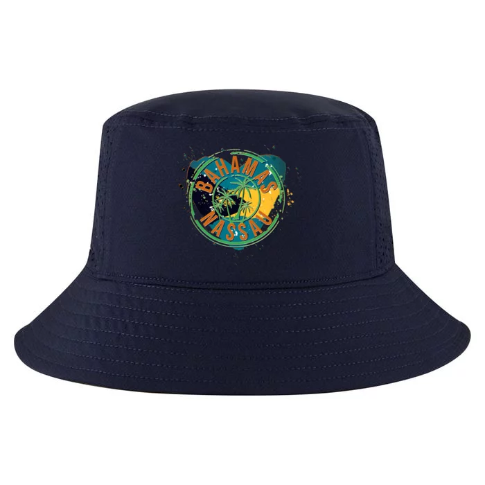 Bahamas Nassau Paint Stamp Emblem Cool Comfort Performance Bucket Hat