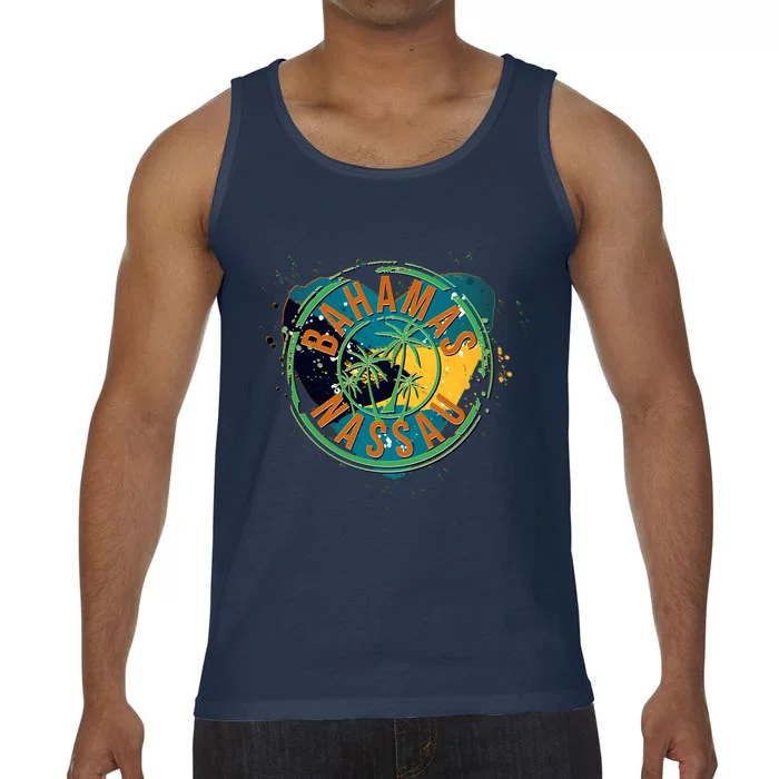 Bahamas Nassau Paint Stamp Emblem Comfort Colors® Tank Top