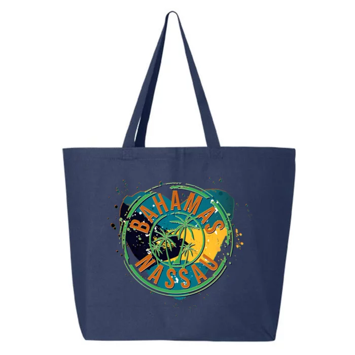 Bahamas Nassau Paint Stamp Emblem 25L Jumbo Tote