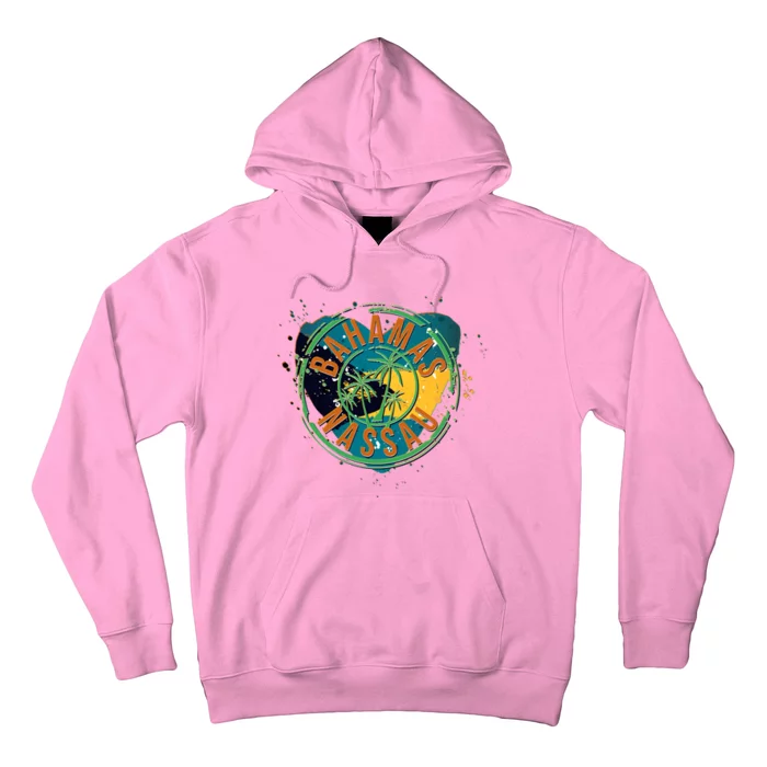 Bahamas Nassau Paint Stamp Emblem Hoodie