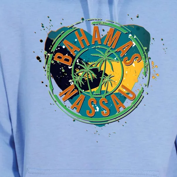 Bahamas Nassau Paint Stamp Emblem Unisex Surf Hoodie