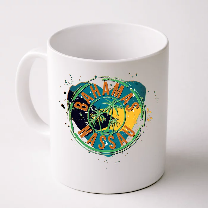 Bahamas Nassau Paint Stamp Emblem Front & Back Coffee Mug