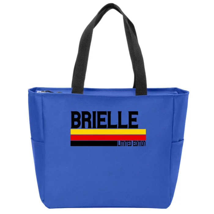 Brielle Name Personalized Cute Idea Vintage Zip Tote Bag