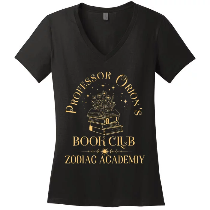 Book Nerd Professor OrionS Book Club Zodiac Academy Women's V-Neck T-Shirt