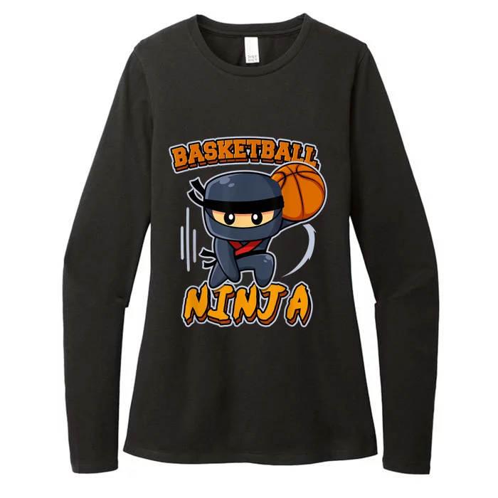 Basketball Ninja Player Slam Dunk Basketball Womens CVC Long Sleeve Shirt