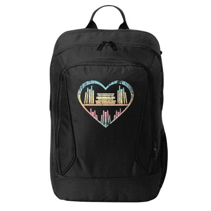 Book Nerd Reader Heart Librarian Gift Love Reading City Backpack