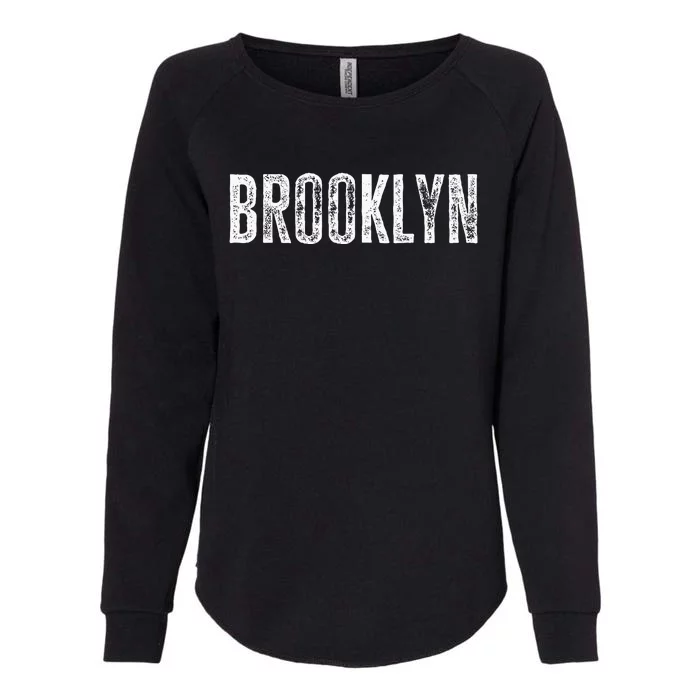 Brooklyn Ny Retro Text New York Love Brooklyn Bridge Womens California Wash Sweatshirt