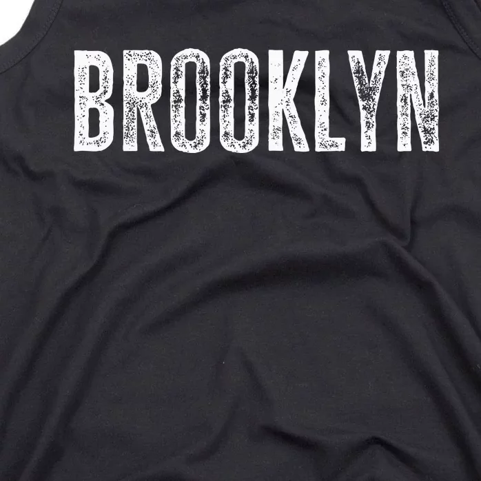 Brooklyn Ny Retro Text New York Love Brooklyn Bridge Tank Top