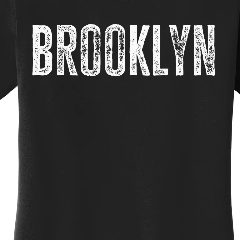 Brooklyn Ny Retro Text New York Love Brooklyn Bridge Women's T-Shirt