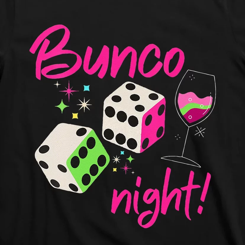 Bunco Night Retro Dice Wine Prize T-Shirt