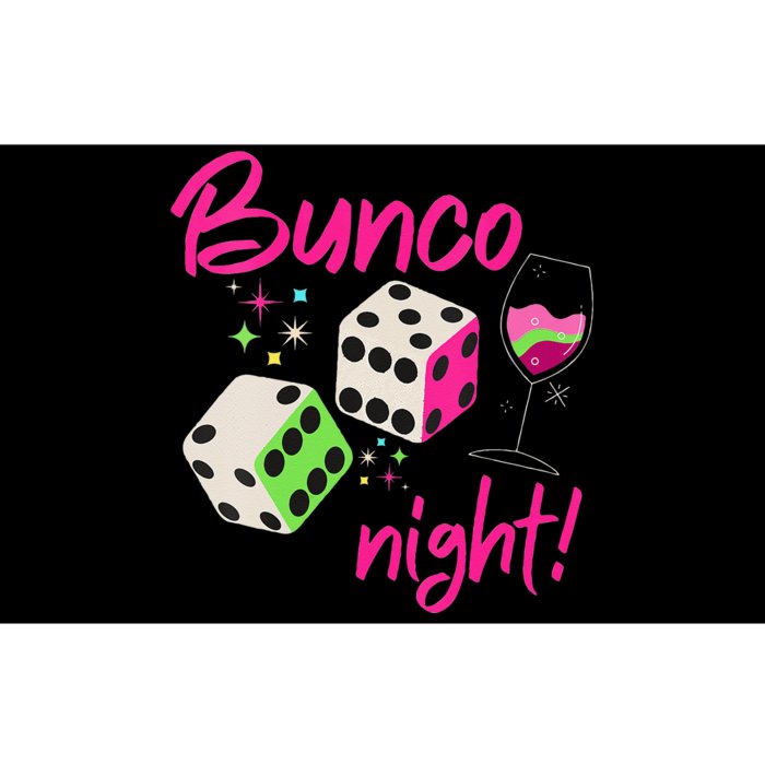 Bunco Night Retro Dice Wine Prize Bumper Sticker