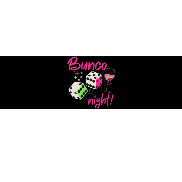 Bunco Night Retro Dice Wine Prize Bumper Sticker