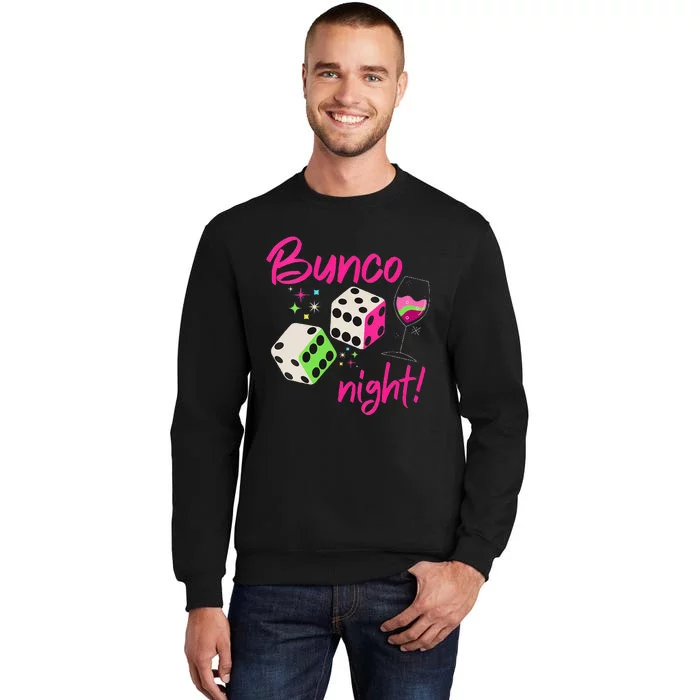 Bunco Night Retro Dice Wine Prize Tall Sweatshirt