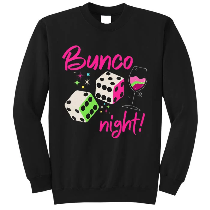 Bunco Night Retro Dice Wine Prize Tall Sweatshirt