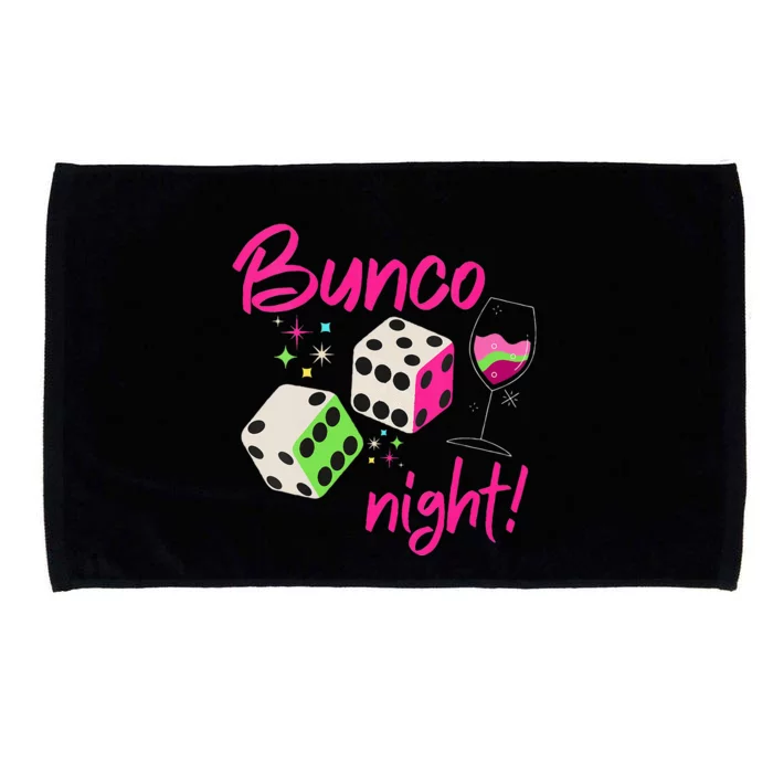 Bunco Night Retro Dice Wine Prize Microfiber Hand Towel