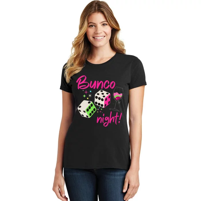 Bunco Night Retro Dice Wine Prize Women's T-Shirt