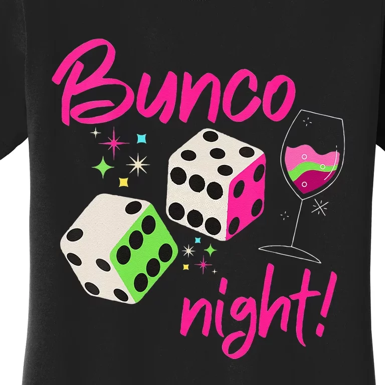 Bunco Night Retro Dice Wine Prize Women's T-Shirt