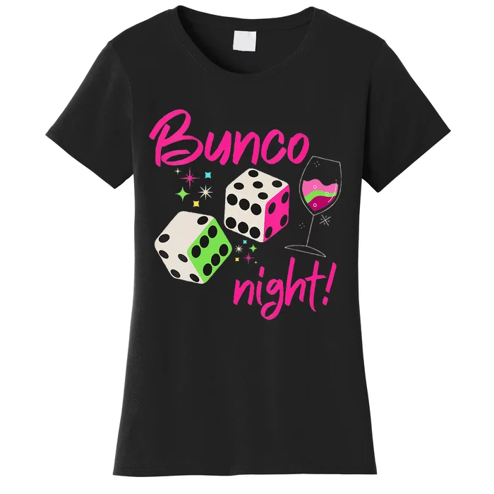 Bunco Night Retro Dice Wine Prize Women's T-Shirt