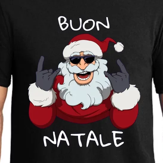 Buon Natale Rock Lover Santa Claus Pajama Set