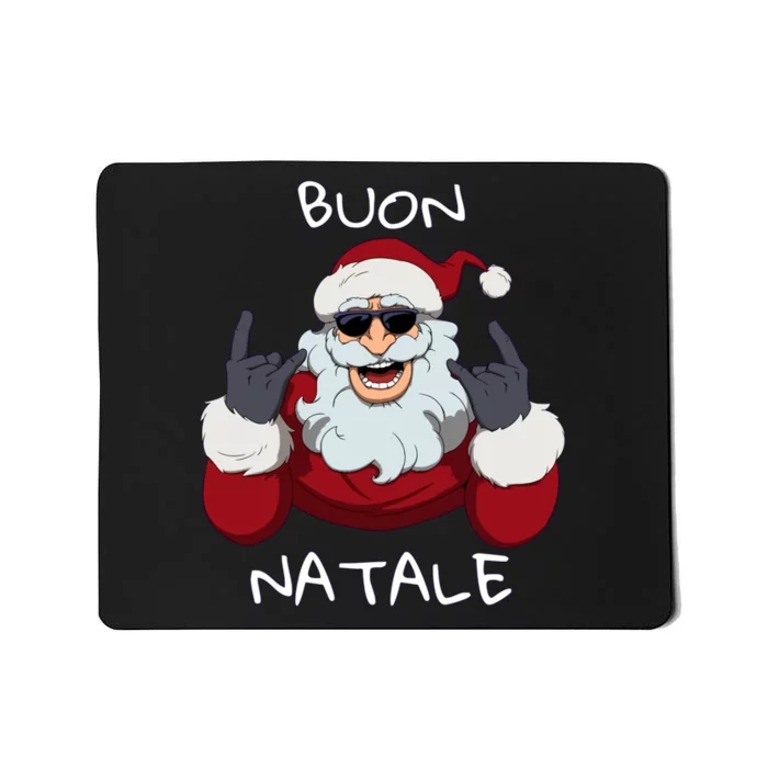 Buon Natale Rock Lover Santa Claus Mousepad