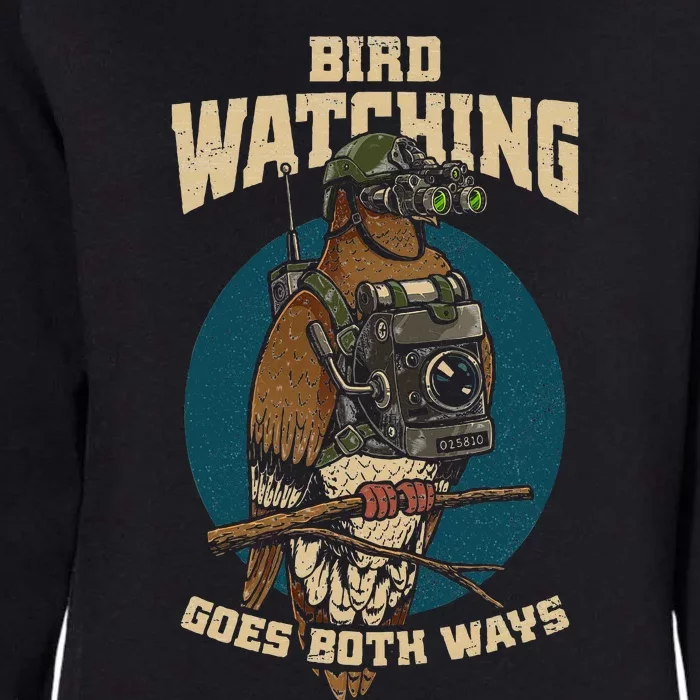 Birds Not Real Bird Watching Goes Both Ways Womens California Wash Sweatshirt