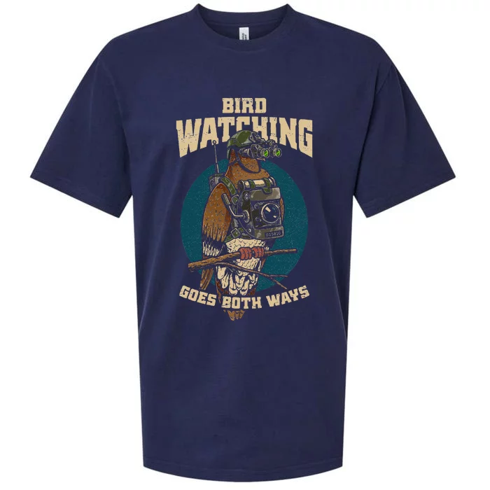 Birds Not Real Bird Watching Goes Both Ways Sueded Cloud Jersey T-Shirt