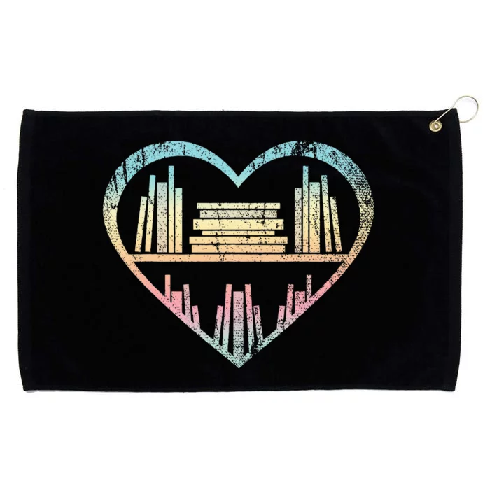 Book Nerd Reader Heart Librarian Gift Love Reading Grommeted Golf Towel