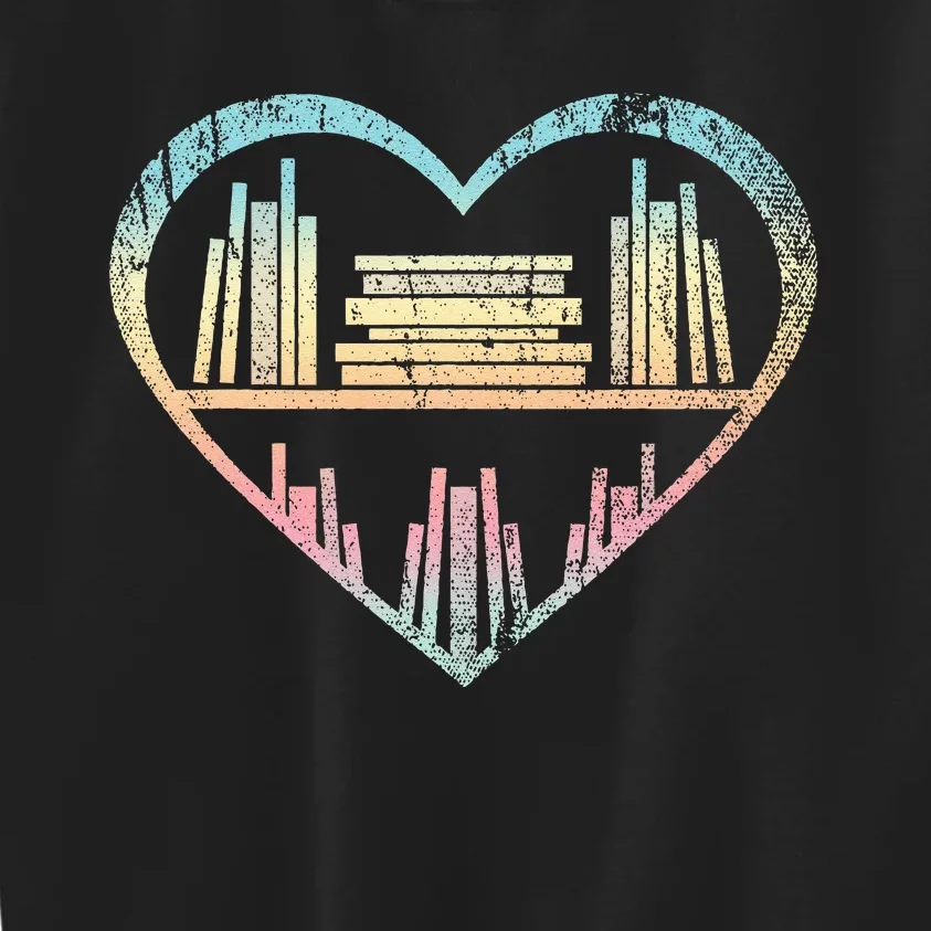 Book Nerd Reader Heart Librarian Gift Love Reading Kids Sweatshirt