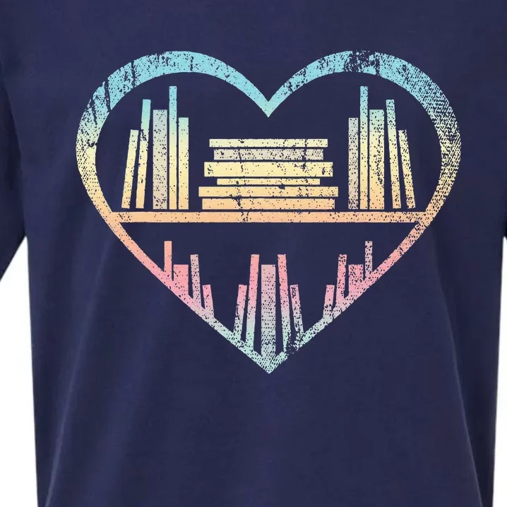 Book Nerd Reader Heart Librarian Gift Love Reading Sueded Cloud Jersey T-Shirt