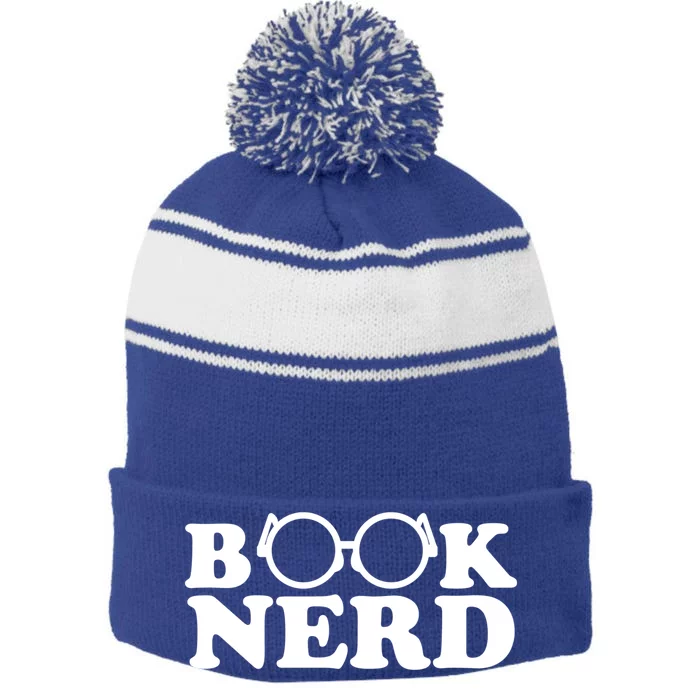 Book Nerd Reading Gift Stripe Pom Pom Beanie