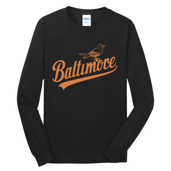 Baltimore Name Retro Vintage Tall Long Sleeve T-Shirt