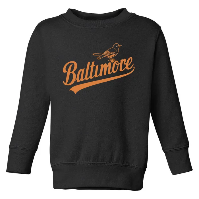 Baltimore Name Retro Vintage Toddler Sweatshirt