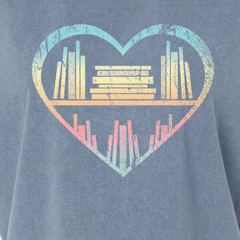 Book Nerd Reader Heart Librarian Gift Love Reading Garment-Dyed Women's Muscle Tee