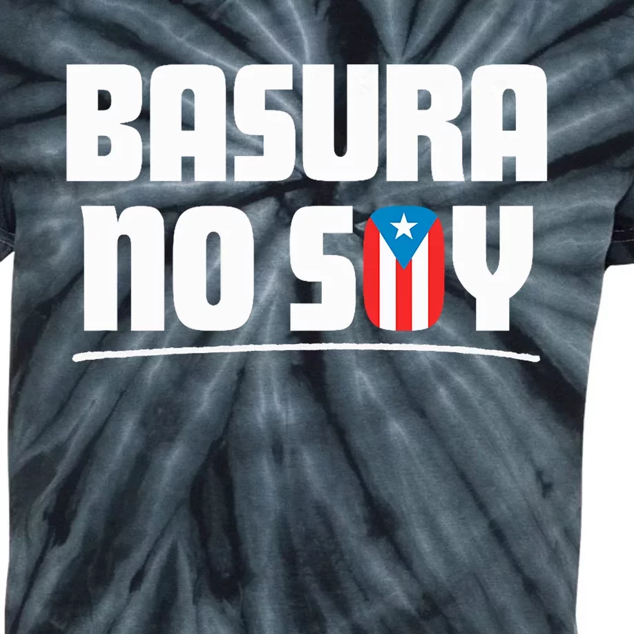 Basura No Soy Puerto Rico Flag Boricua Kids Tie-Dye T-Shirt