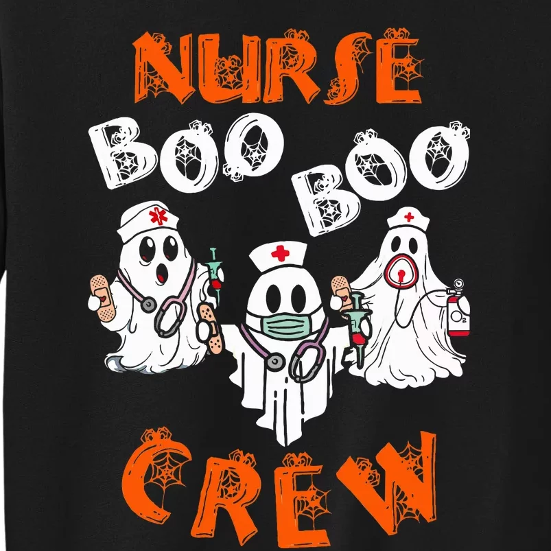 Boo Nurse Scrub Funny Ghost Halloween Costumes Tall Sweatshirt