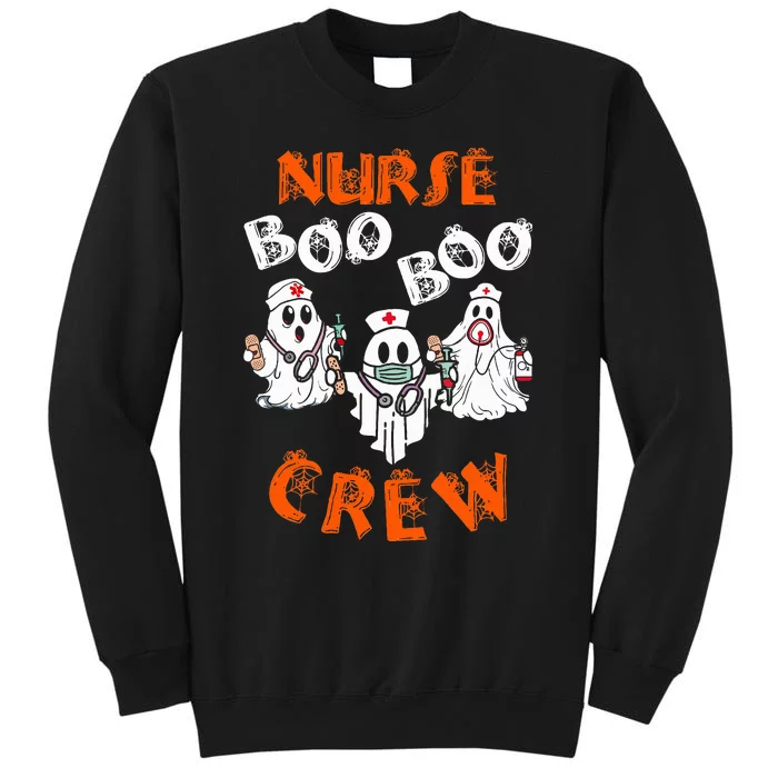 Boo Nurse Scrub Funny Ghost Halloween Costumes Tall Sweatshirt