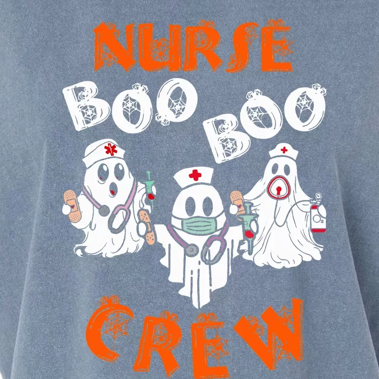 Boo Nurse Scrub Funny Ghost Halloween Costumes Garment-Dyed Women's Muscle Tee