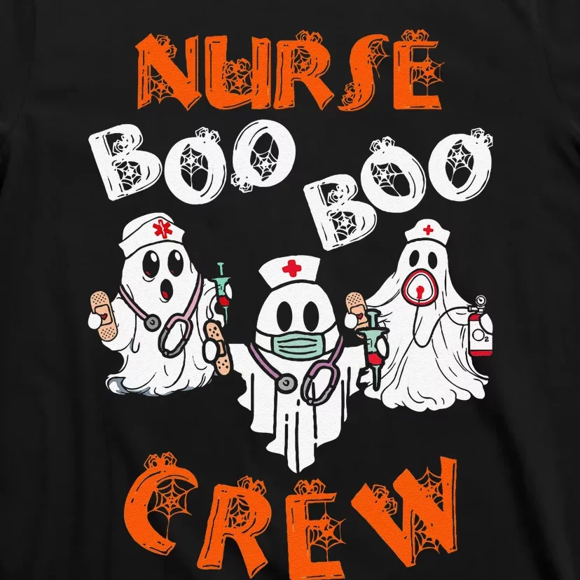 Boo Nurse Scrub Funny Ghost Halloween T-Shirt