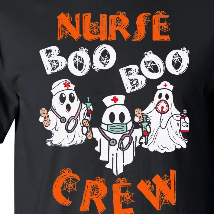 Boo Nurse Scrub Funny Ghost Halloween Tall T-Shirt