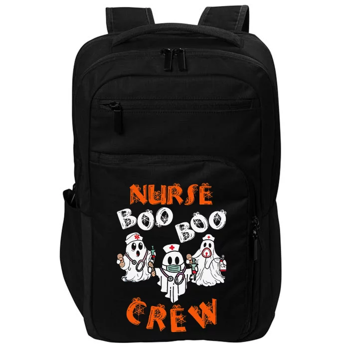 Boo Nurse Scrub Funny Ghost Halloween Impact Tech Backpack