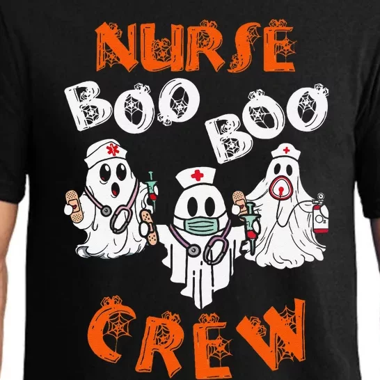 Boo Nurse Scrub Funny Ghost Halloween Pajama Set