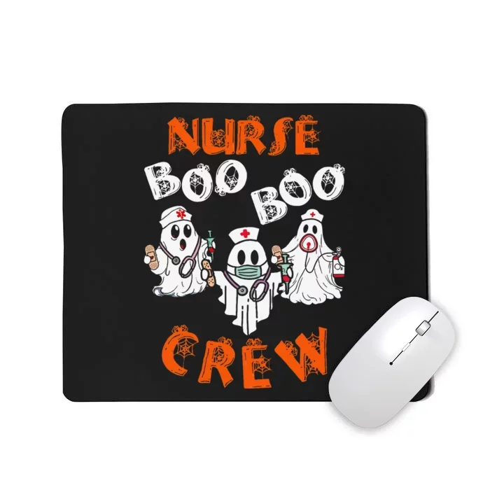 Boo Nurse Scrub Funny Ghost Halloween Mousepad