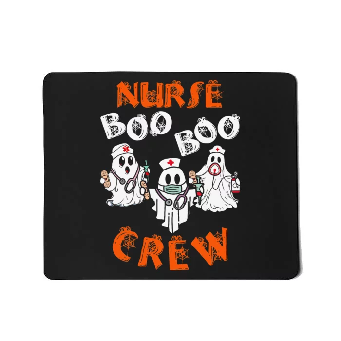 Boo Nurse Scrub Funny Ghost Halloween Mousepad