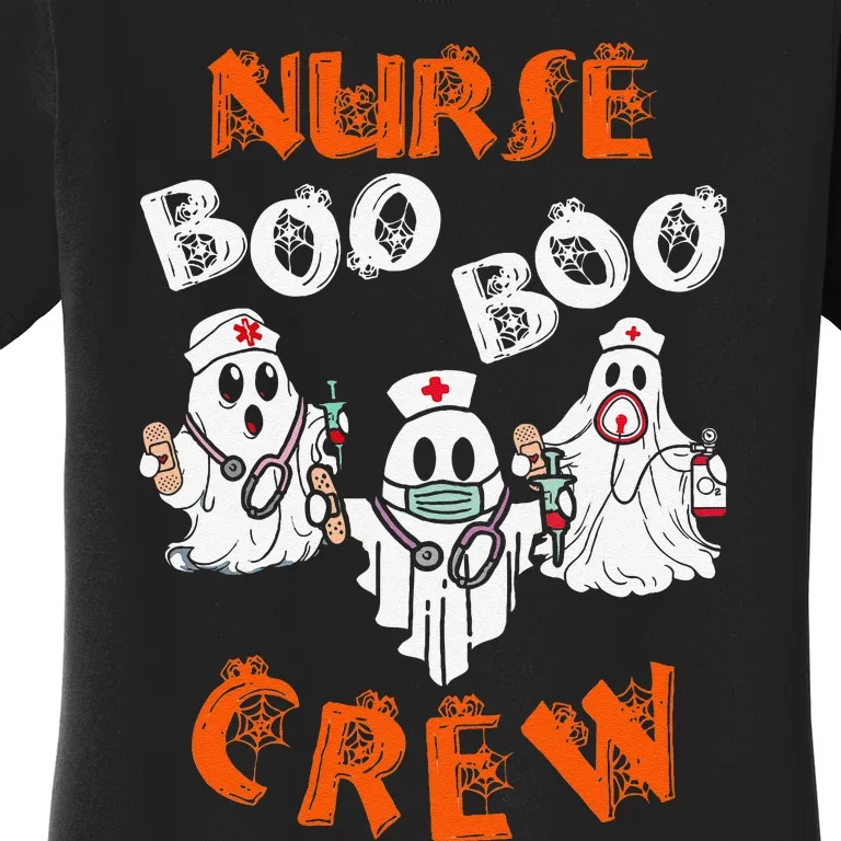 Boo Nurse Scrub Funny Ghost Halloween Women's T-Shirt