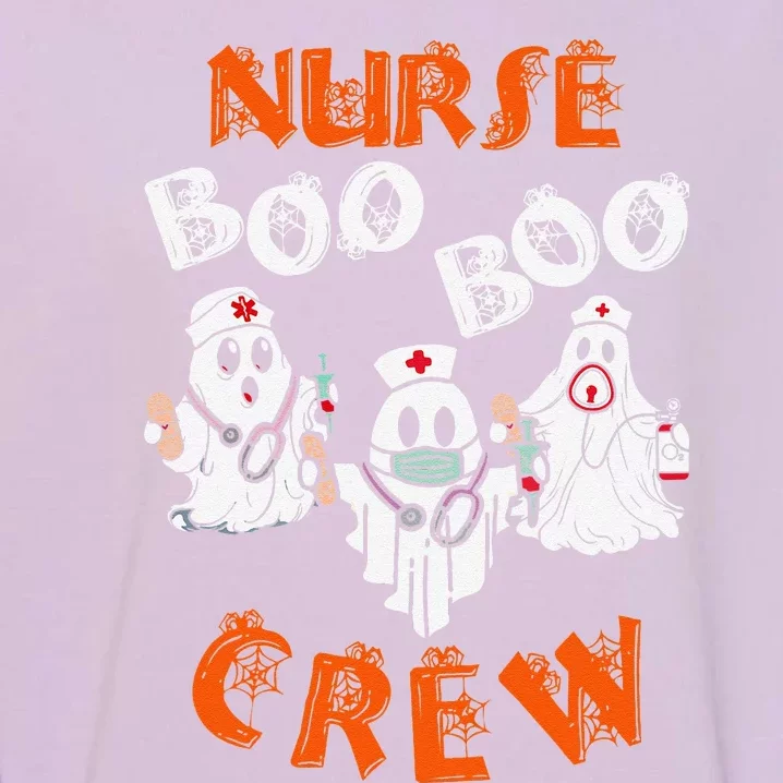 Boo Nurse Scrub Funny Ghost Halloween Garment-Dyed Sweatshirt