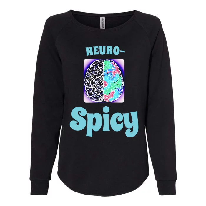 Brains Neuro Spicy Womens California Wash Sweatshirt