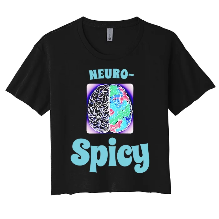 Brains Neuro Spicy Women's Crop Top Tee