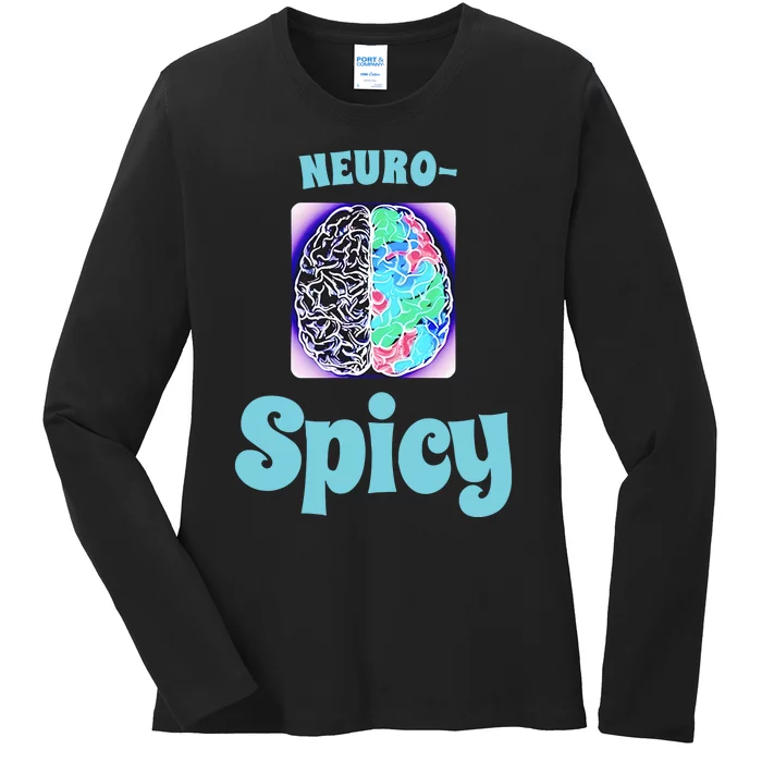 Brains Neuro Spicy Ladies Long Sleeve Shirt